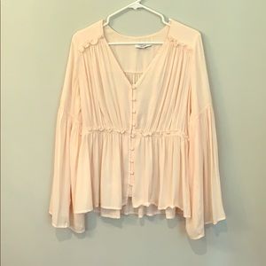 Cream color peasant blouse